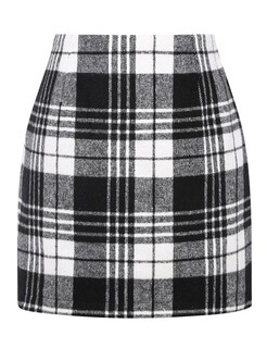 Foto 1 | Foto 1 | Falda Idealsanxun En Blanco Y Negro Para Mujer Otoño Invierno 2023 - Venta Internacional.