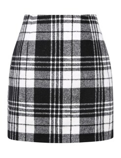 Foto 2 | Foto 2 | Falda Idealsanxun En Blanco Y Negro Para Mujer Otoño Invierno 2023 - Venta Internacional.