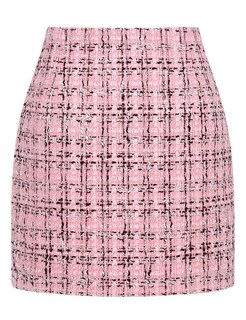 Foto 2 | Foto 2 | Falda Idealsanxun Bodycon De Cintura Alta De Lana A Cuadros Para Mujer - Venta Internacional.