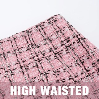 Foto 3 | Foto 3 | Falda Idealsanxun Bodycon De Cintura Alta De Lana A Cuadros Para Mujer - Venta Internacional.