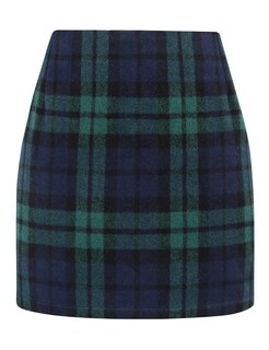 Foto 1 | Foto 1 | Falda Idealsanxun Para Mujer Cintura Alta Lana A Cuadros Color Verde Xl - Venta Internacional.