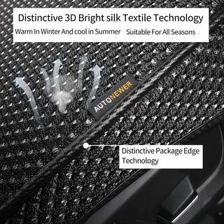 Foto 2 | Foto 2 | Funda Para Asiento De Coche Automática Nueva Lujosa Transpirable Universal Negra - Venta Internacional.