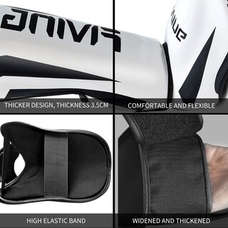 Foto 4 | Foto 4 | Espinilleras Fiving Para Artes Marciales Mixtas Acolchadas Y Ajustables Blancas - Venta Internacional.