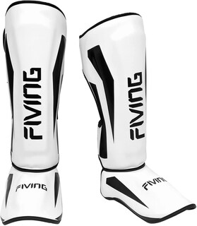 Foto 5 | Foto 5 | Espinilleras Fiving Para Artes Marciales Mixtas Acolchadas Y Ajustables Blancas - Venta Internacional.