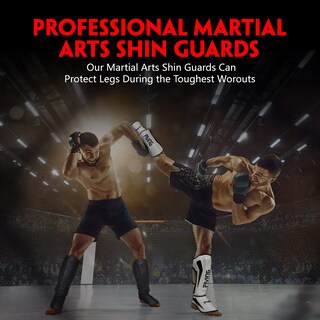Foto 7 | Foto 7 | Espinilleras Fiving Para Artes Marciales Mixtas Acolchadas Y Ajustables Blancas - Venta Internacional.