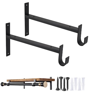 Foto 1 | Foto 1 | Soporte De Estante Con Soporte Para Barras  Paquete De 2 Unidades  Ovov  25 Cm  Negro - Venta Internacional.