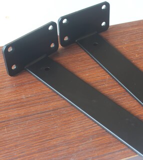 Foto 3 | Foto 3 | Soporte De Estante En L Mhmydz De 10 Cm Hierro Negro Resistente 100 Libras - Venta Internacional.