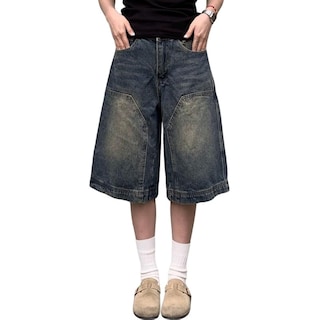 Foto 1 | Foto 1 | Pantalones Cortos Hugboom Baggy Jean Para Mujer Y2k Talle Bajo Pierna Ancha - Venta Internacional.