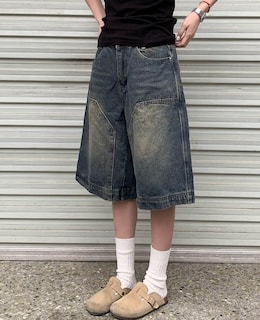 Foto 3 | Foto 3 | Pantalones Cortos Hugboom Baggy Jean Para Mujer Y2k Talle Bajo Pierna Ancha - Venta Internacional.