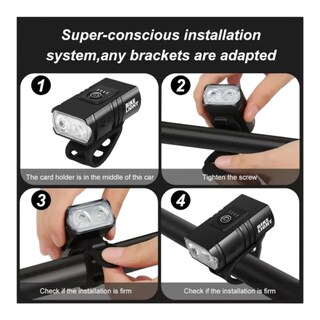 Foto 3 | Foto 3 | Luz De Bicicleta Usb Recargable De 1000 Lúmenes Y 6 Modos - Venta Internacional.