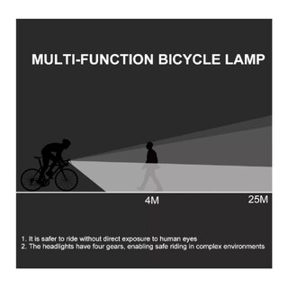 Foto 4 | Foto 4 | Luz De Bicicleta Usb Recargable De 1000 Lúmenes Y 6 Modos - Venta Internacional.