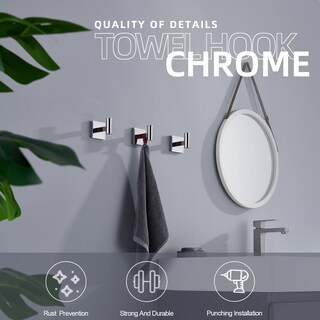 Foto 3 | Foto 3 | Robe Hook Kokosiri Gancho Para Toallas De Baño Y Abrigos Paquete De 3 Cromado - Venta Internacional.