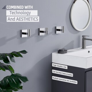 Foto 4 | Foto 4 | Robe Hook Kokosiri Gancho Para Toallas De Baño Y Abrigos Paquete De 3 Cromado - Venta Internacional.