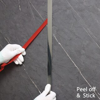 Foto 2 | Foto 2 | Moldura De Pared De Acero Inoxidable Trimold Con Moldura De Metal Autoadhesiva - Venta Internacional.