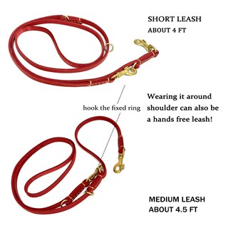 Foto 4 | Foto 4 | Correa Para Perro Guiding Star Leather 2 M Multifunción Roja - Venta Internacional.