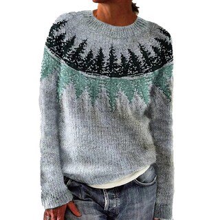 Foto 1 | Foto 1 | Jersey Akivide Para Mujer Colorido Estilo Argyle Vintage - Venta Internacional.