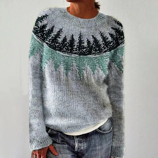 Foto 2 | Foto 2 | Jersey Akivide Para Mujer Colorido Estilo Argyle Vintage - Venta Internacional.
