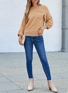 Foto 5 | Foto 5 | Suéter Shewin Casual Con Cuello Redondo Y Manga Larga Para Mujer 2025 - Venta Internacional.