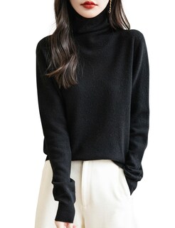 Foto 1 | Foto 1 | Jersey Chanyarn Para Mujer Otoño E Invierno 100% Lana Merino Color Negro Xl - Venta Internacional.