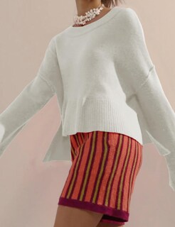 Foto 3 | Foto 3 | Jersey Riatour Bell De Manga Larga Con Cuello Redondo Gran Tamaño Beige - Venta Internacional.