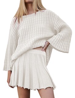 Foto 1 | Foto 1 | Conjunto De Falda Tiko Miko Suéter De 2 Piezas Para Mujer Atuendo Casual - Venta Internacional.