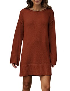 Foto 1 | Foto 1 | Vestido Tipo Suéter Lianlive Casual De Punto De Manga Larga Para Mujer - Venta Internacional.