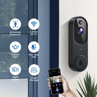 Foto 2 | Foto 2 | Cámara De Videoportero Inalámbrica Gridtera 1080p Con Detección De Ia - Venta Internacional.