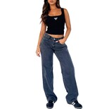 Vaqueros Kodaruber Para Mujer Talla Baja Holgados Vintage Negros - Venta Internacional.