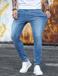 Foto 4 | Foto 4 | Vaqueros Hungson Skinny Para Hombre Elásticos Ajustados Rasgados - Venta Internacional.