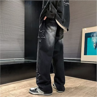 Foto 4 | Foto 4 | Pantalones Holgados Y2k De Jeans Fantasygears Para Hombre Piernas Anchas Holgados - Venta Internacional.