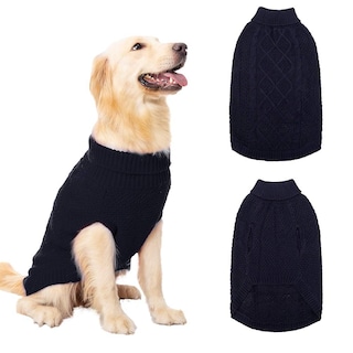 Foto 1 | Foto 1 | Suéter Para Perro Mihachi Cuello Alto Abrigo De Invierno De Punto Trenzado Talla Mediana - Venta Internacional.