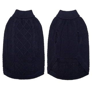 Foto 3 | Foto 3 | Suéter Para Perro Mihachi Cuello Alto Abrigo De Invierno De Punto Trenzado Talla Mediana - Venta Internacional.