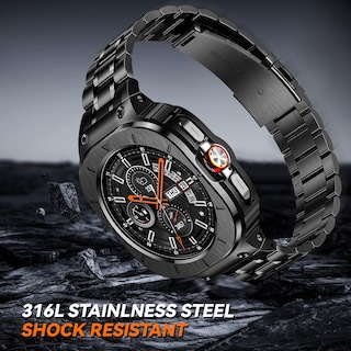 Foto 3 | Foto 3 | Correa De Reloj Y Funda Baiteyou De Acero Inoxidable Para Samsung De 47 Mm - Venta Internacional.