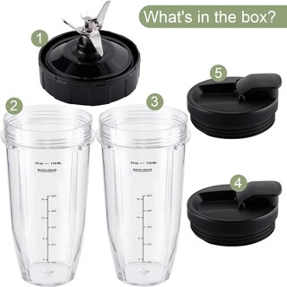 Foto 4 | Foto 4 | Piezas De Repuesto Para Batidora Equust 5 Piezas Para Ninja De 700 Ml - Venta Internacional.