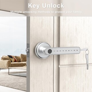 Foto 4 | Foto 4 | Pomo Ironzon Con Huella Dactilar Y Entrada Sin Llave Color Plateado - Venta Internacional.