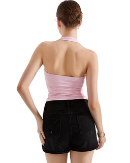 Foto 3 | Foto 3 | Camiseta Sin Mangas Suuksess Para Mujer Doble Forro Halter Espalda Abierta Rubor - Venta Internacional.