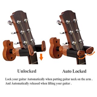Foto 4 | Foto 4 | Soporte De Pared Para Guitarra Neboic Auto Lock Base De Madera Dura Forma De Guitarra - Venta Internacional.