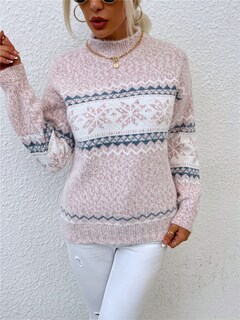 Foto 6 | Foto 6 | Jersey Traumaing Snowflake Christmas Para Mujer Color Rosa Talla M - Venta Internacional.