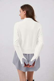 Foto 5 | Foto 5 | Jersey Missactiver Con Cuello Alto Con Aberturas 2 En 1 Para Mujer - Venta Internacional.
