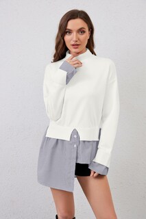 Foto 6 | Foto 6 | Jersey Missactiver Con Cuello Alto Con Aberturas 2 En 1 Para Mujer - Venta Internacional.