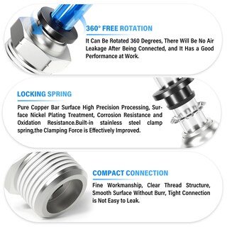 Foto 3 | Foto 3 | Conectores Push To Connect Tailonz Pneumatic Tubo De 6 Mm X 1/2 Pulgada Npt - Venta Internacional.