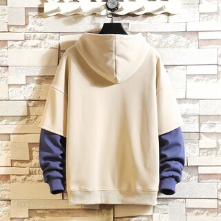 Foto 3 | Foto 3 | Sudadera Con Capucha Gurunvani Fashion Color Block Para Hombre - Venta Internacional.