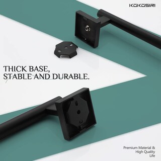 Foto 7 | Foto 7 | Toallero Kokosiri B4005bk-l24 Negro Mate 61 Cm Acero Inoxidable - Venta Internacional.