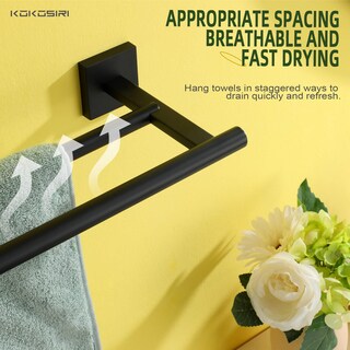 Foto 4 | Foto 4 | Toallero Kokosiri B5005bk-l24 Para Baño 60 Cm Negro - Venta Internacional.