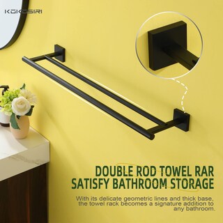 Foto 7 | Foto 7 | Toallero Kokosiri B5005bk-l24 Para Baño 60 Cm Negro - Venta Internacional.