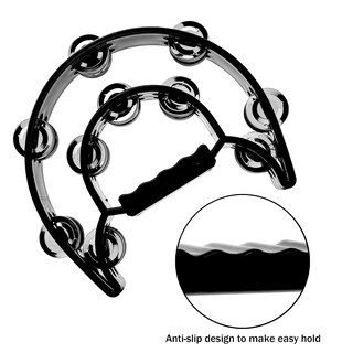 Foto 4 | Foto 4 | Tambourine Musfunny - Jingles De Metal Con Doble Hilera Sujetados A Mano Color Negro - Venta Internacional.