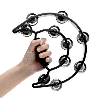 Foto 7 | Foto 7 | Tambourine Musfunny - Jingles De Metal Con Doble Hilera Sujetados A Mano Color Negro - Venta Internacional.