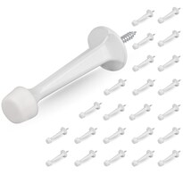 Tapón De Puerta Homotek  Resistente  Sólido Y Rígido  Blanco  Paquete De 24 - Venta Internacional.