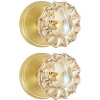 Juego De Pomos Para Puerta Dummy Handles Shiny Handles  Latón Satinado  Paquete De 2 - Venta Internacional.