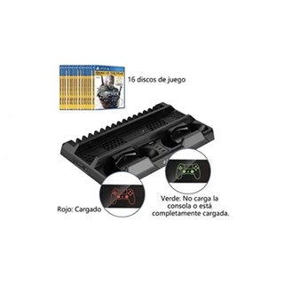 Foto 4 | Foto 4 | Soporte De Refrigeración Para Ps4 Slim Pro Con Estación De Carga Y Almacenamiento De Juegos - Venta Internacional.